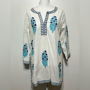 Gretchen Scott Designs Boho Floral Tunic Blouse